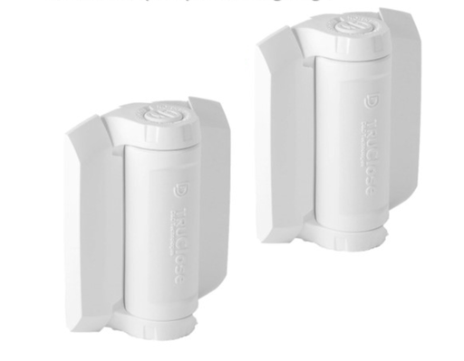 [AHN167] D&D TruClose HEAVY DUTY Self Closing Hinges for Gates up to 70kg : White, for Metal, 19mm Gap