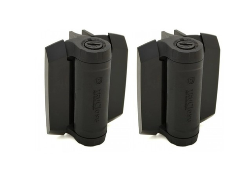 [AHN169] D&D TruClose Adjustable HEAVY DUTY Self Closing Hinges for Gates up to 70kg : Black, for Metal, 2 legs, 21mm Gap