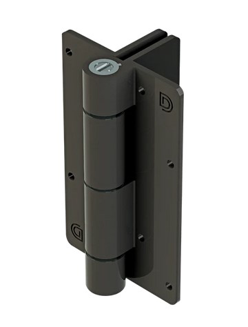 [AHN176] D&D Kwikfit Self Closing Aluminium Hinge up to 20kg: Black, Alignment Ridges (Pair)