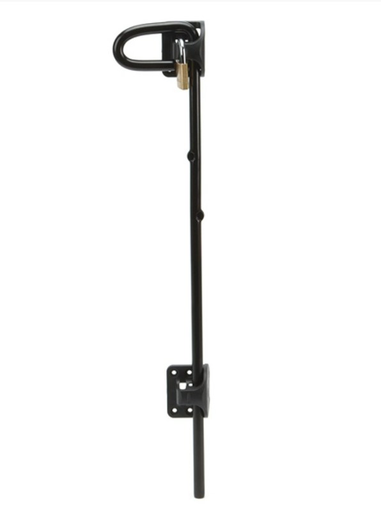 [ADB613] D&D Q-Bolt Drop Bolt Padlockable with Padlock For Timber Gates: 16mm Pin, 610mm Long