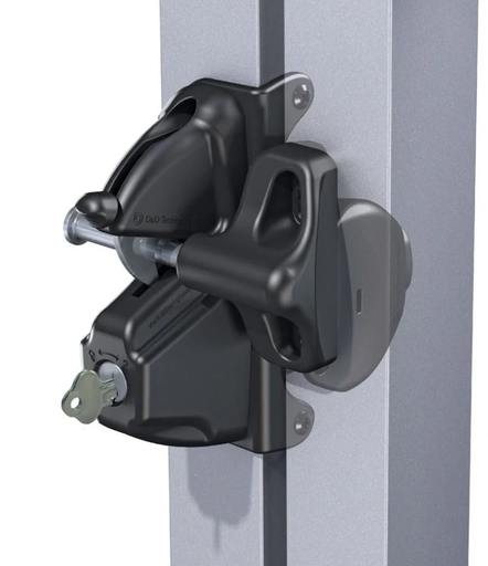 [AGLL552] D&D LokkLatch Deluxe Gate Latch Short Bolt- Black, Double Sided, Keyed Alike
