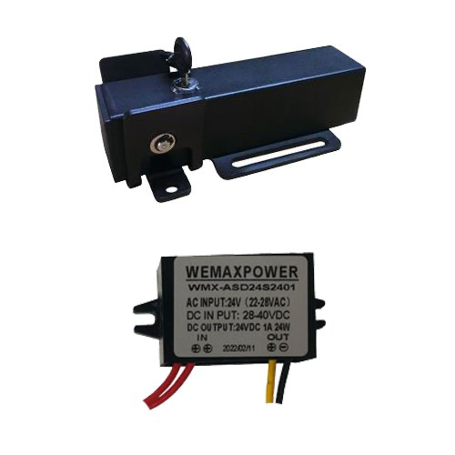 [AGLL561E] 24V DC Electric Lock Kit for Swing Gate with AC-DC Converter