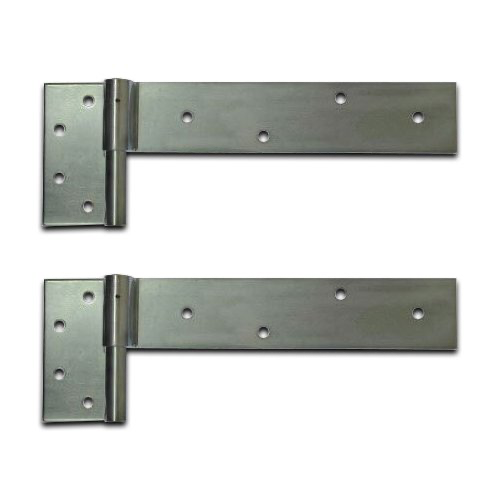 [AHN184] Steel Strap Timber Gate Hinge 300x50mm 14mm pin LH (Zinc) - Pair
