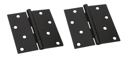 [AHN271] Pair - Steel Butt Hinges 100x75x2.5mm Finished - Satin Black