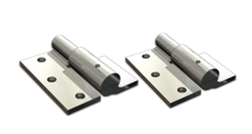 [AHN289] Swing Gate Weld to Screw Prison Hinge 16mm RH / Pair - Zinc Plated