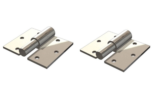 [AHN293] Swing Gate Screw to Screw Prison Hinge 16mm RH / Pair Zinc Plated