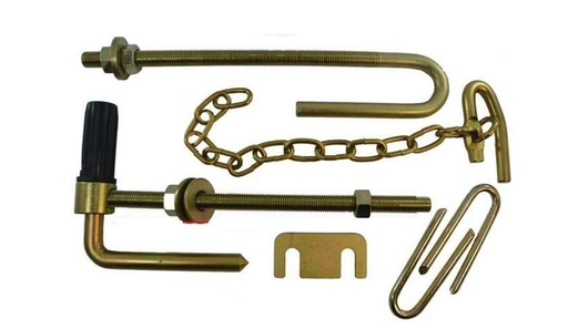 [AHN318F] Farm Gate Hinge Anti Twist Through Bolt 275x25NB-Zinc