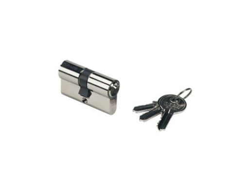 [AKB711] Euro Key Barrel, 80mm Full Cylinder, Keyed Alike - Bright Chrome